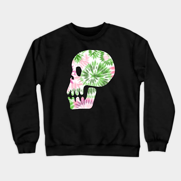 Tie Dye Skull Crewneck Sweatshirt by Mey Designs